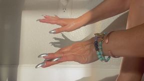 Sun-kissed Hands n Silver Nails