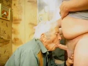 Grandpa Gets a Face Full of Cock
