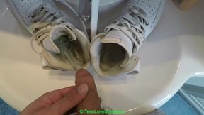 urinate in fresh Sneakers (AF1, Adidas Hardcourt)