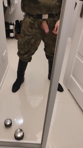 Gay soldier jerks off in military officers 4   Clip 1