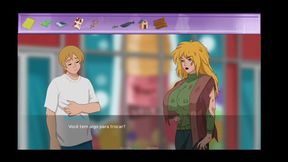 Secret Milf gives a slutty blowjob in uncensored hentai game