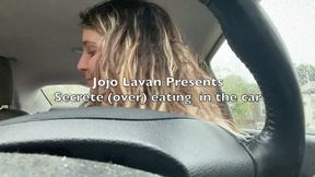 Secrete overeating pizza in car with POV Belly jiggles - WMV