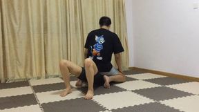 Catsuits girl was slave conquered and stomachsitting and chestsitting #AS028