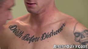 Young soldiers Cole Weston and Ryan Jordan bareback