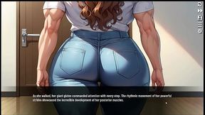 Futanari Muscle Growth World [ Femboy Hentai Game ] Ep.1 Small dick femboy dominated by muscular woman thug !