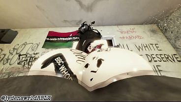 nasty goth bitch gets slutted out in my part of the hood