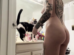 Your Ginger Step Sister Let's You Peek on Her Trying on