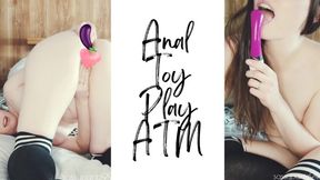 Anal Toy Play ATM - A solo anal vibrator Toy Play scene featuring Ass fetish, Asshole Fetish, Pussy Play, & ATM ft MILF Sassypantz