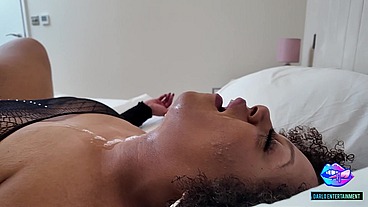 SLOPPY DEEP THROAT BLACK ON BLACK FUCKING