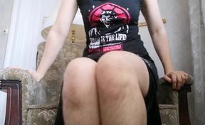 Hairy goth domme teases you