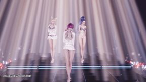 [MMD] Momoland - Baam Ahri Kaisa Evelynn sexy striptease League of Legends KDA