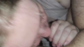 Sucking his Dick Till he cums chokes me