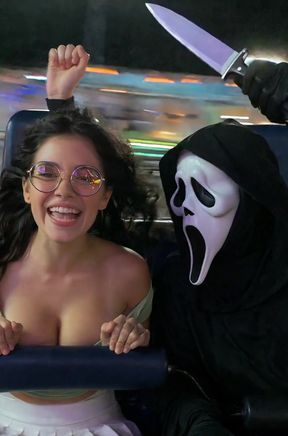 Athletic amateur couple engage in horror-themed ai-generated sex acts