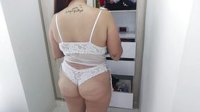 Stepmom Engraved Changed Lingerie Shows Pussy