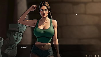 Lara goes to a cave and sits on her friend&#039_s dick