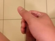 Asian boy masturbates with shampoo