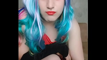 HANDS-FREE CUMSHOT Big White Ass Hot Blonde Ladyboy Sexy Crossdresser Cute Shemale Sissy Kitty