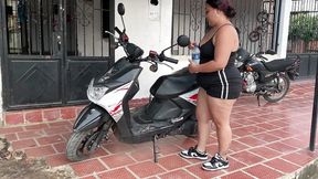 After Exercising My Stepbrother Gives Me a Welcome That Ends His Milk on My Tits