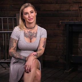 Blonde Submissive Bombshell Kleio Valentien Gets Punished and Pleasured in Strict Bondage!!