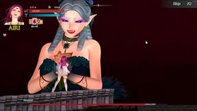 Airi being licked by giant lady in Guilty hell 2 hentai game video