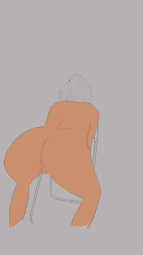 ROUND SHAPES Amy lies on the bed and caresses herself with her fingers in front of me showing off her sexy curves