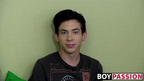 Cute and sweet twink Daniel Ross strokes his hard cock