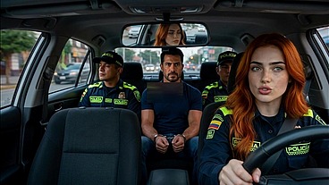 Samanta beautiful redhead policewoman is not sure that the capture of a supposed 4bus@dor is real so she decides to check it herself - porn in Spanish - ai porn