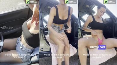 French slut gets drenched squirting in parking lot exhibition