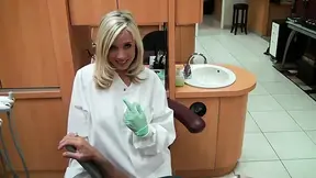 Blonde Britney Beth and Eric turn a routine checkup into a mean titty bang