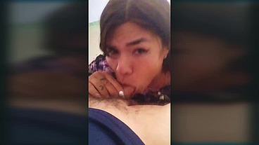 TS Angelique Monroe - A hot blowjob for my best friend