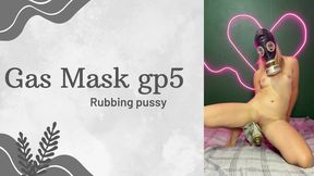 gas mask rubbing pussy