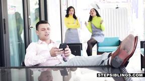 ”Stepsiblings Team up to Blow Step Brother”