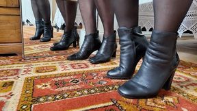 toe tapping in diffrent leather boots m0
