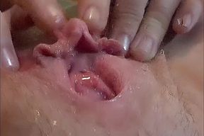 Femboy FTM gushes thick squirt all over bed soaking wet