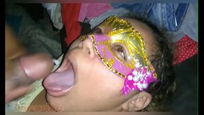 Puta tomando leitinho de piroca