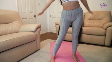 Free use Chinese babe gets facefucked and doggy from big white cock while doing yoga!