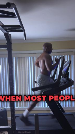 Fit black god Hallelujah Johnson flexes his muscles
