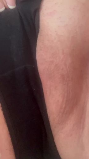 Wanking in Dirty Old Black Knickers with Stains - Julie Cunningham