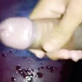 Big black uncut indian dick Masturbation at night. long cock boysex, handjob desi gay