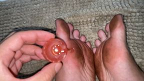feeling the pleasure of melting candles on your soles