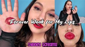 Forever Weak for My Lips - Seductress Sydney Screams Applies Red Lipstick Before Covering You with Her Lipstick Kiss Marks - Applying Lipstick, Red Lips, Sensual Lipstick Domination, POV Kissing - HD 720 MP4