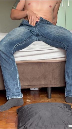 Submissive Redhead Milking Her Male on Her Knees