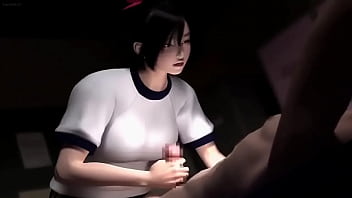 Lucky guy spied on the big boobs athlete and was fucked by here and was fucked by her