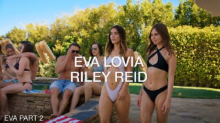 Aidra Fox, Eva Lovia és Riley Reid hatalmas farkakat kapnak a seggükbe forró szopások után