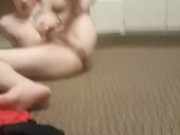 skinny twink jacking off and self suck