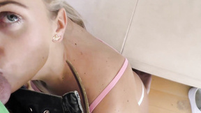 ”Blonde hottie cheats & her cuck BF is filming it”