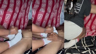 Nice sockjob with da handy ends with sloppy head and big nut