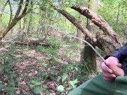 I sit on a tree, take my dick out, and started pissing