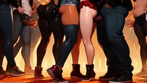 Big Titty Goth Girlfriend Gets BBC'd At Concert In A Mosh Pit