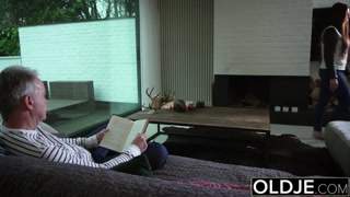 Doggystyle and Deepthroat Sex with Gray haired old man